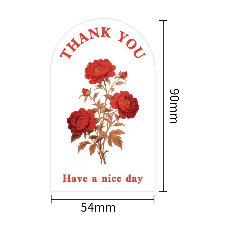 Colorful Flower Stickers, Roses, Peonies, Stickers, Packaging Sealing Stickers, Gift Box Decorations, Adhesive Stickers