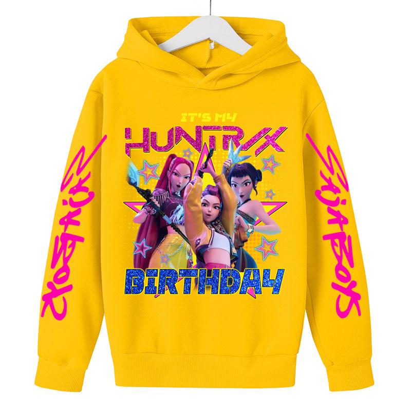 

2026 KPop Demon Hunter Cartoon Girls Boy Hooded Sweatshirt Warm Children s Korean Wave Fashion Casual Tops Casual Girls Clothing 100