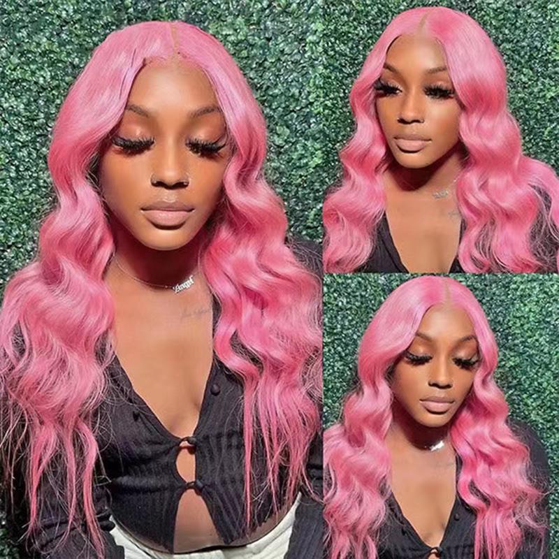 AIMEYA Blaue Lace-Front-Perücke Body Wave Perücken für Frauen Mittelscheitel Synthetisches Haar Hitzebeständig Natürlicher Haaransatz