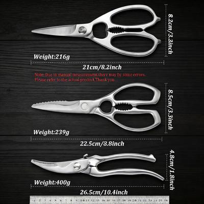 1/3PCS,Kitchen Scissors Barbecue Scissors Meat Fish Vegetable Steak Kitchen Scissors Home Scissors Food Scissors Cooking Tools