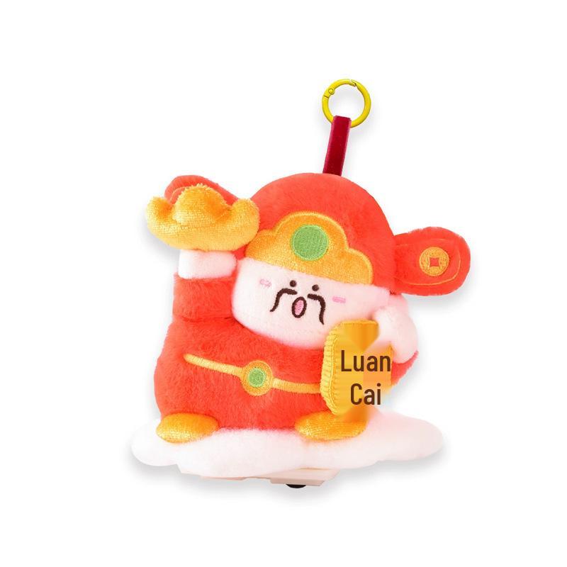 NuNu Style Chinese God of Wealth Door Gods Guan Erye Refrigerator Sticker & Keychain Plush Pendant