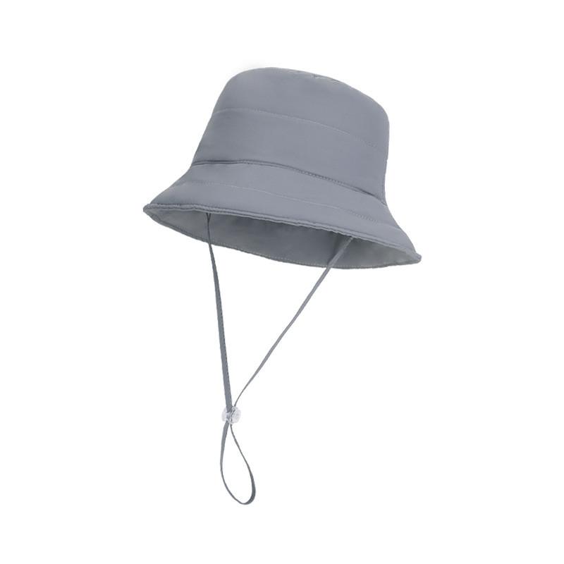 

Зимняя хлопковая стеганая панама-рыбак с утеплением для активного отдыха на улице серый