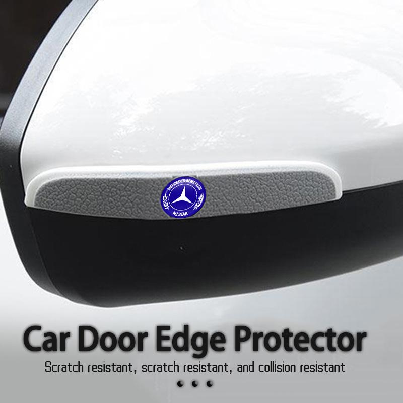 SCQK9 4Pcs Rubber Anti Collision Strip Car Door Rearview Mirror Protector Stickers For Mercedes Benz W211 W124 W176 W177 C180 C200