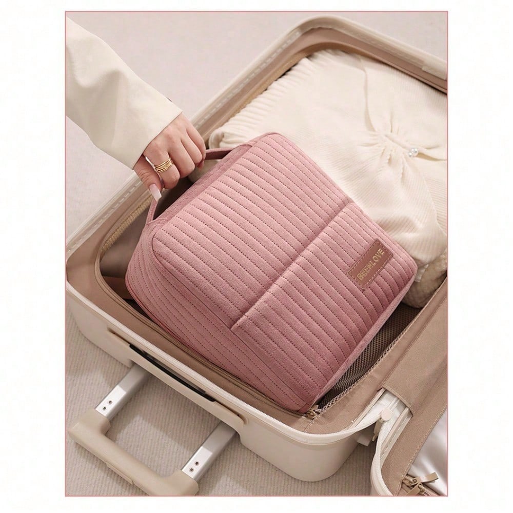 Cosmetic Bag Portable Go Out Toilet Bag Women's Partition Travel Makeup Brush Lipstick Storage Bag