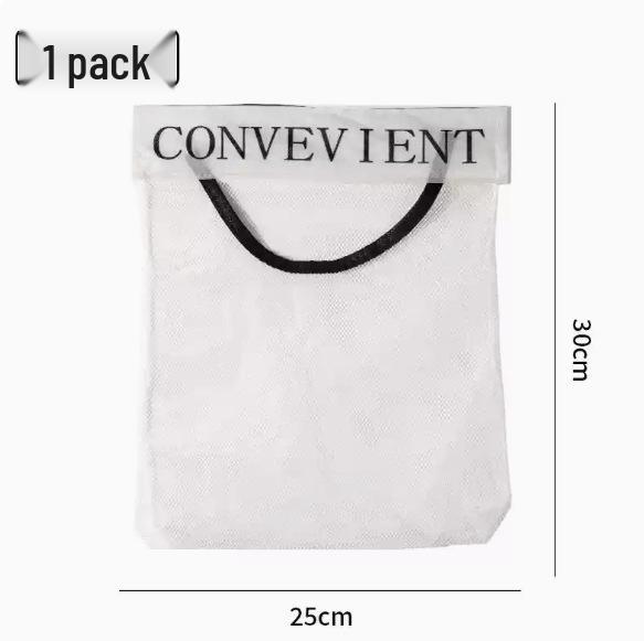 

Настенное хранилище кухонных мусорных пакетов большой вместимости с сетчатым карманом на липучке