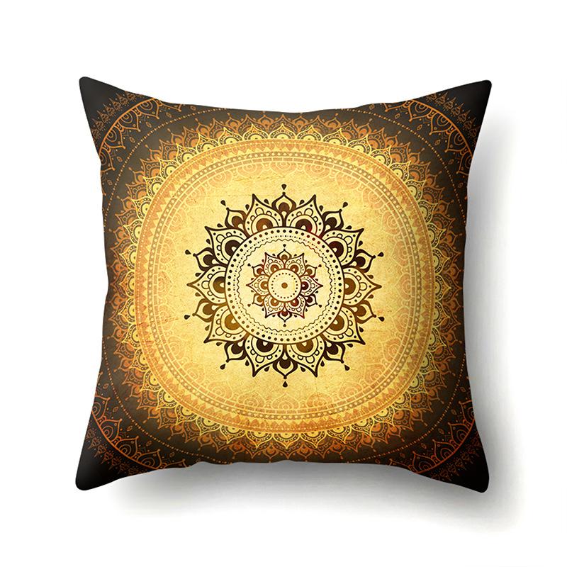 Nordic Bohemian Ethnic Style Polyester Pillow Case Car Decoration Home Printed Bedside Pillow Case