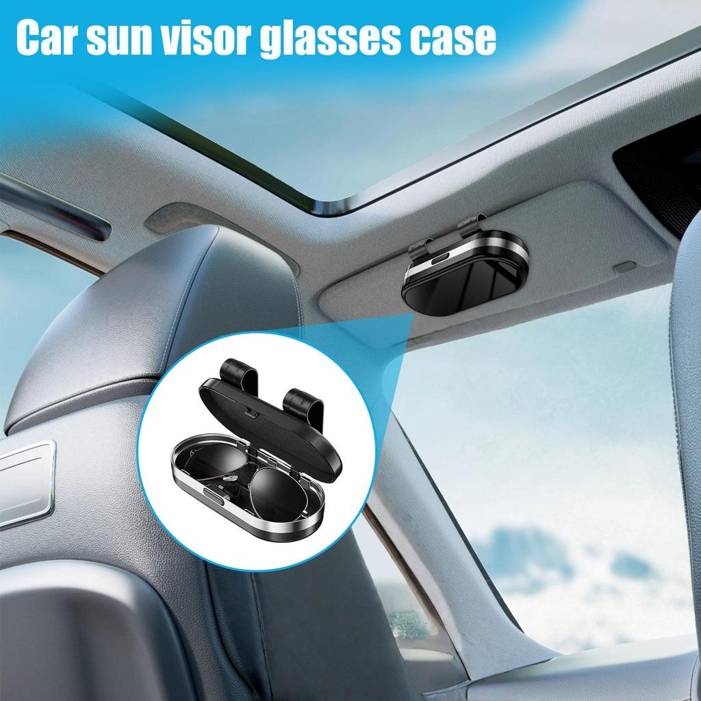 Car Sunglass Holder Eyeglasses Organizer For Automotive Dustproof Glasses Storage Box For Polarized Lenses SUV Truck RV Drivers