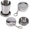Portable Stainless Steel Folding Cup Telescopic Mug for Tea Camp Utensils Tableware Folded Cup Outdoor Camping 75ml/150ml/250ml