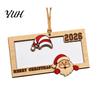 Reusable Christmas Money Clip Wooden Holder, Personalized Cash Gift Wallet with Santa Creative Present Holder Design, Tree Hanging Ornament,