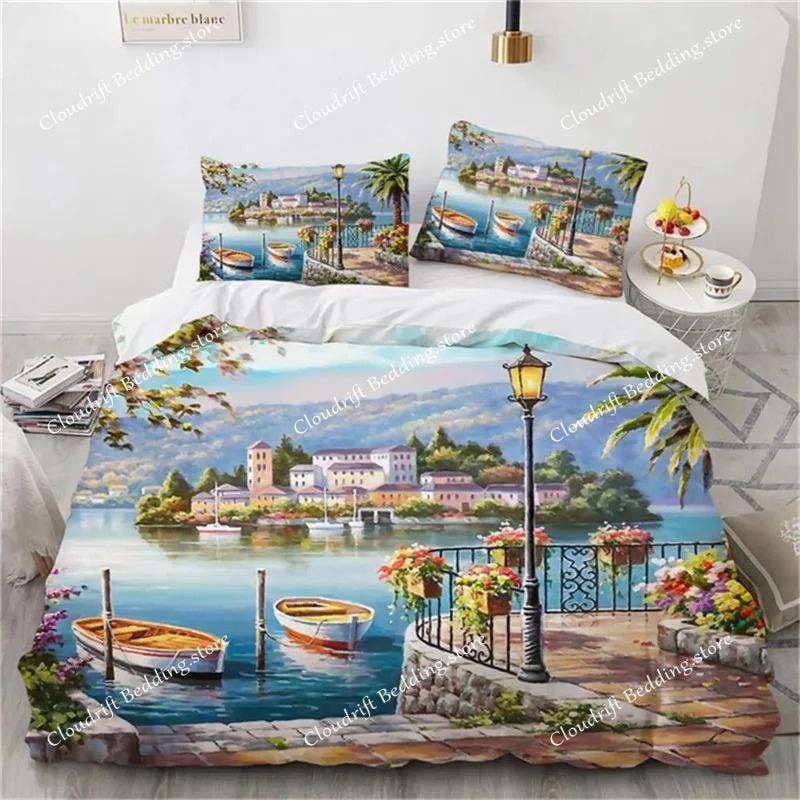 Van Gogh Ελαιογραφία Σετ Κλινοσκεπασμάτων Queen King Size Διακόσμηση Υπνοδωματίου Πάπλωμα Και Μαξιλαροθήκη Οικιακό Υφασμα