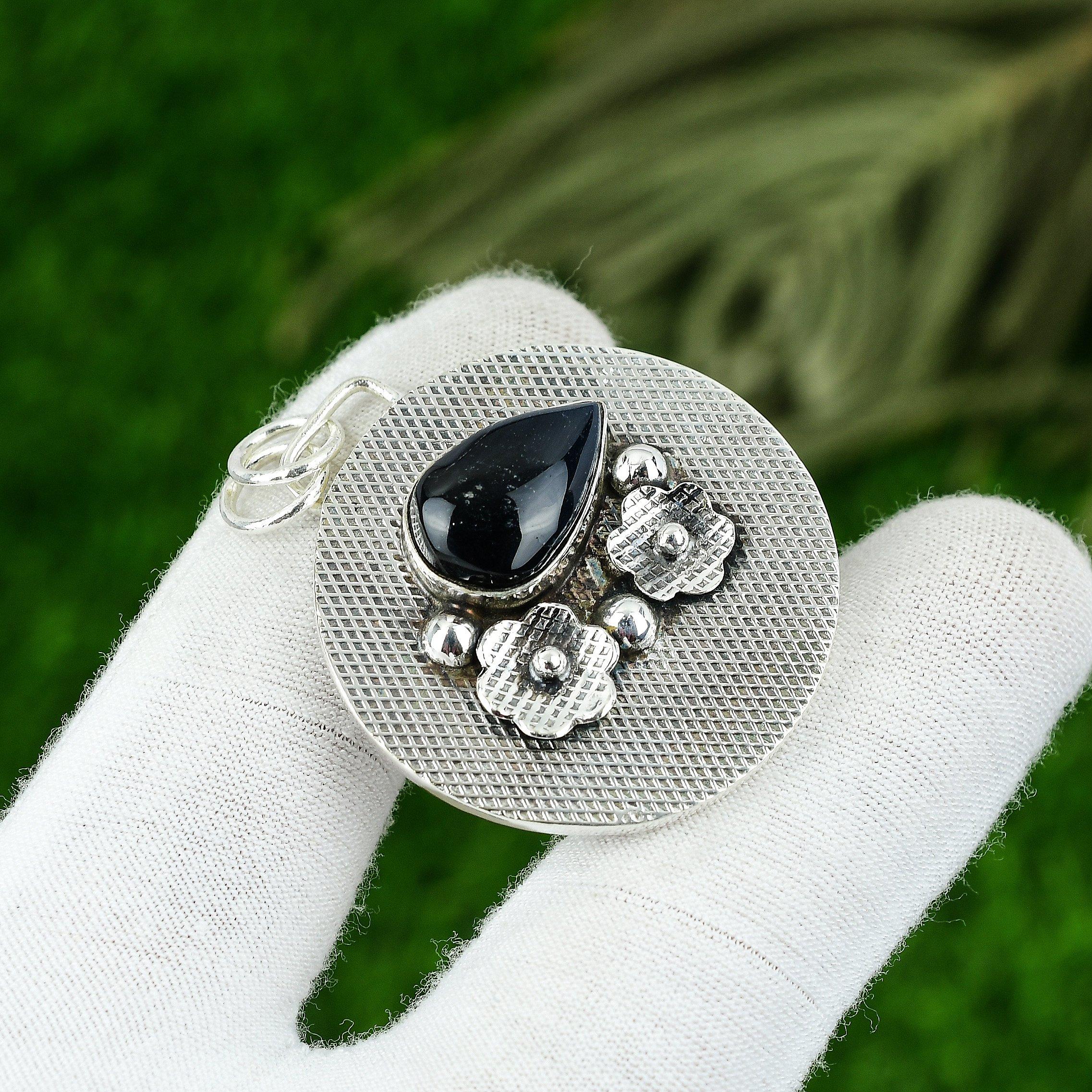 

Подарок на день рождения для нее Подвеска из натурального неллитового драгоценного камня Серебро 925 пробы