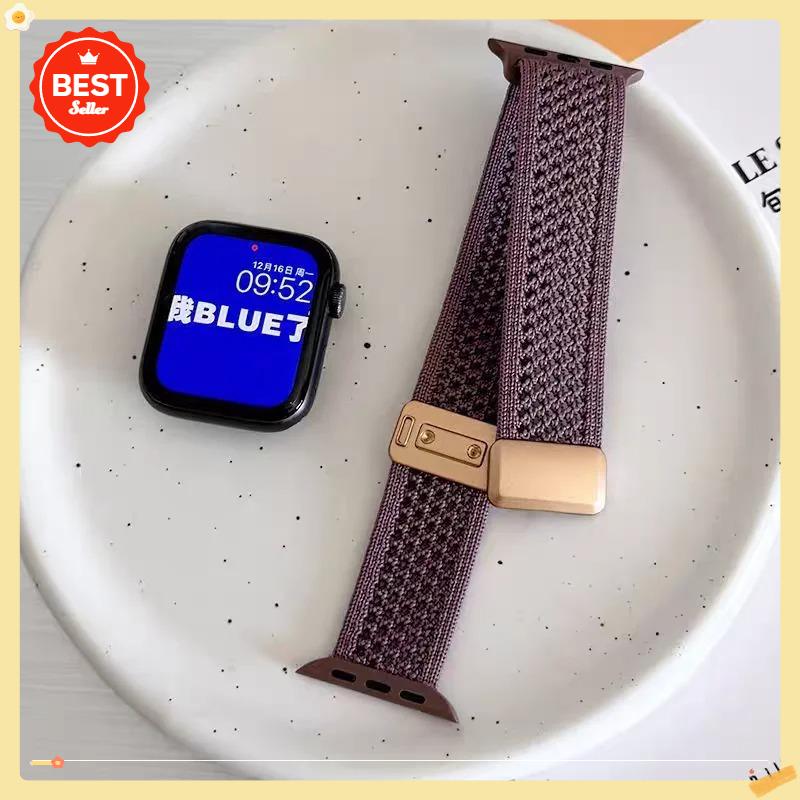 Magnetic Strap For Apple Watch Ultra 3 2 Bands 49mm 44mm 40mm 41mm 45mm 42mm 46mm Nylon Bracelet IWatch 11 10 9 8 7 6 5 4 SE 3