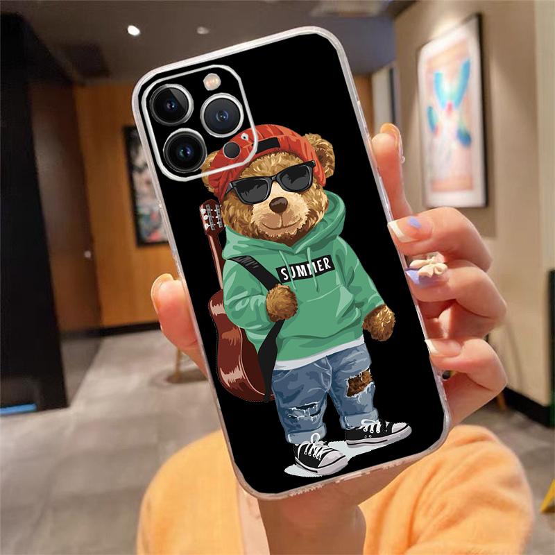 Phone Case For iphone 17 Pro Max Air 16 15 14 13 Pro Max 15 16 Pro 15Plus Bear