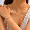 Stainless Steel  Love Knot Pendant Necklaces for Women,18k Gold Plated Minimalist Luxury Wedding Party Jewelry Gift
