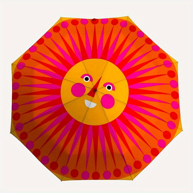 

1pc Sunflower Pattern Folding Umbrella , 8 Ribs Casual Durable Lightweight Portable Travelling Umbrella For Men & Women yy250728062