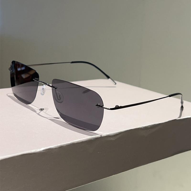 

Винтажные безободковые солнцезащитные очки Мужские Модные Новые Уличные Темные Очки Женские Трендовые Дизайн Роскошного Бренда Декор Солнцезащитные Очки