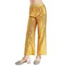 Kids Girls Glittery Dance Pants Elastic Waist Loose Fit Sequins for Party and School Shows