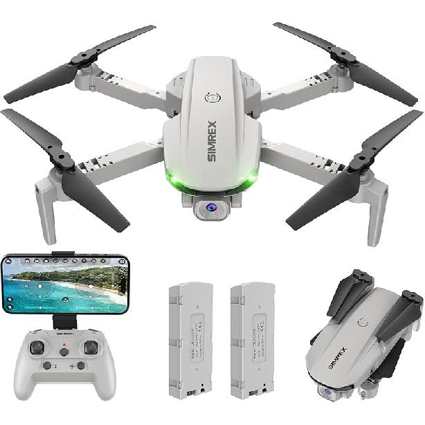 Drone With 1080P FPV Camera for Adults - Quadcopter Drone with Hover Stable, Foldable Mini Drones With One Key Start, Waypoint Fly, Headless Mode,