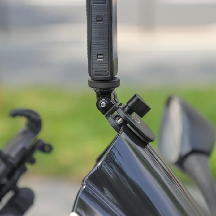 Secure Action Camera Windshield Bracket Support Thickened Silicone Padding for Bike, Aluminum with Strong Clamping Force