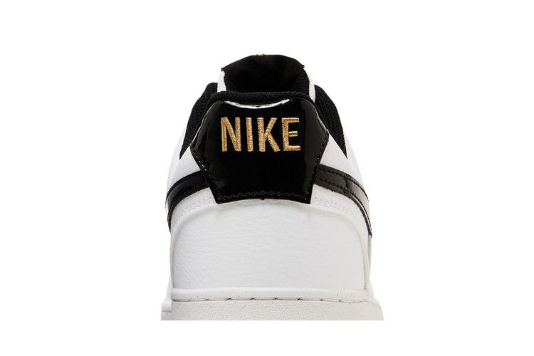 Nike Court Vision Low White Black Metallic Gold