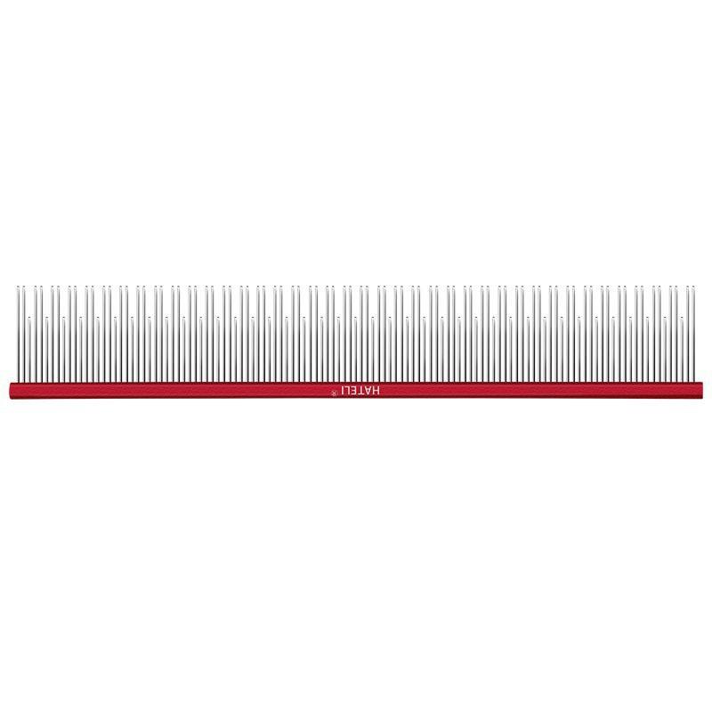 Professional Pet Grooming Comb Dogs Cats Stainless Steel Fine Teeth Detangling Straight With Ergonomic Handle