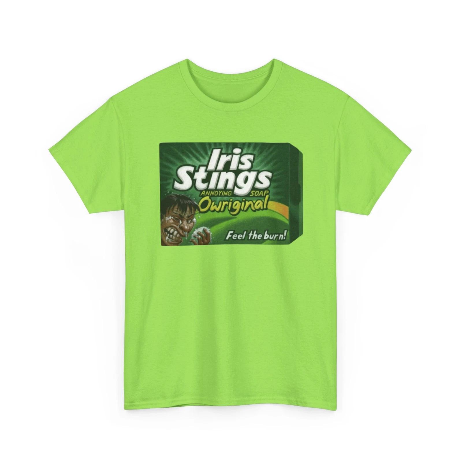 

Wacky Packages Iris Stings Soap Printed T shirt Funny Irish Spring Parody 2XL
