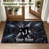 Crystal Velvet Square Rug Custom NameThe Cure Pattern Non Slip Home Floor Decor Rug
