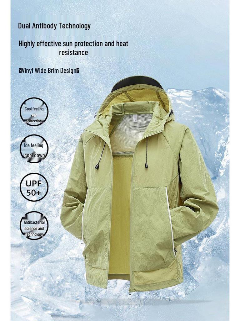 2025 Spring/Summer Sun Protection Clothing - Antibacterial Yarn with Reflective Nylon & YKK Zipper