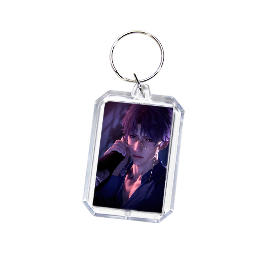 Game Love and Deepspace Rafayel Zayne Xavier Double-sided Photo Acrylic Keychain Backpack Keychain Pendant Fans Gifts Peripheral