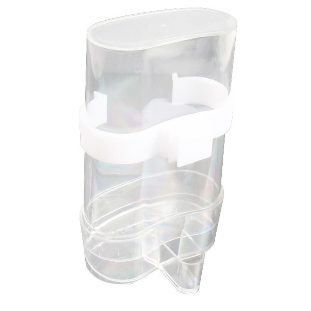 Automatic Feeder Waterer Transparent Acrylic Bird Food Feeder Dispenser Hanging Bird Feeder for Cage