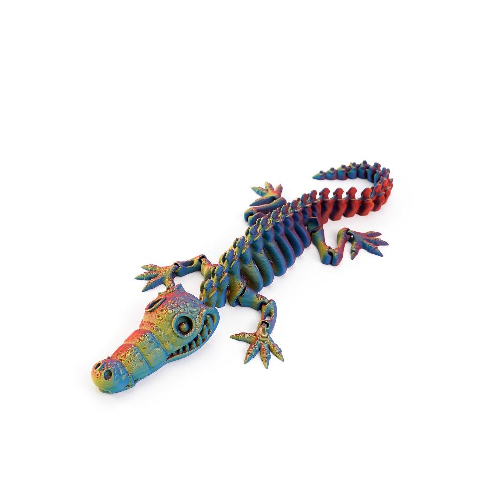6 Colors Crocodile Desktop Ornaments Multi-jointed Articulated Fidget Toy  Children's Toy