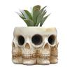 Wielopłaszczyznowa Czaszka Doniczka Ozdoby Żywica Dom Ogród Horror Dekoracja Czaszki Krajobraz
