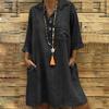 Women's Casual Dress Dress Button Decoration Religious Tradition Ethnic Loose Flared Skirt A-Line Dress