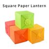 Hand-Painted Square Paper Lanterns Diy Foldable Hanging Decor Without Candles For Indoor/Outdoor Parties, Weddings, Home Garden