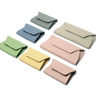 The First Layer Of Cowhide Creative Versatile Long Wallet Women'S Simple Leather Glasses Case Wallet Can Be Placed On Mobile Phones