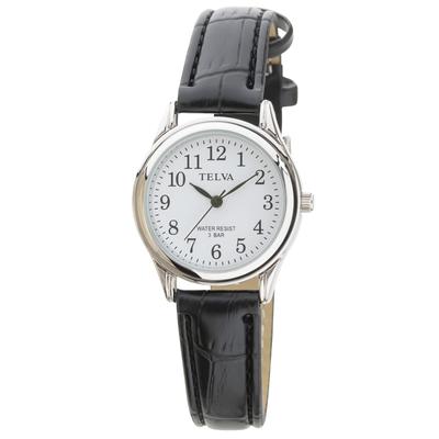 Klefer TE-AL146-BKS Women's Analog Waterproof Watch with Leather Strap, Black