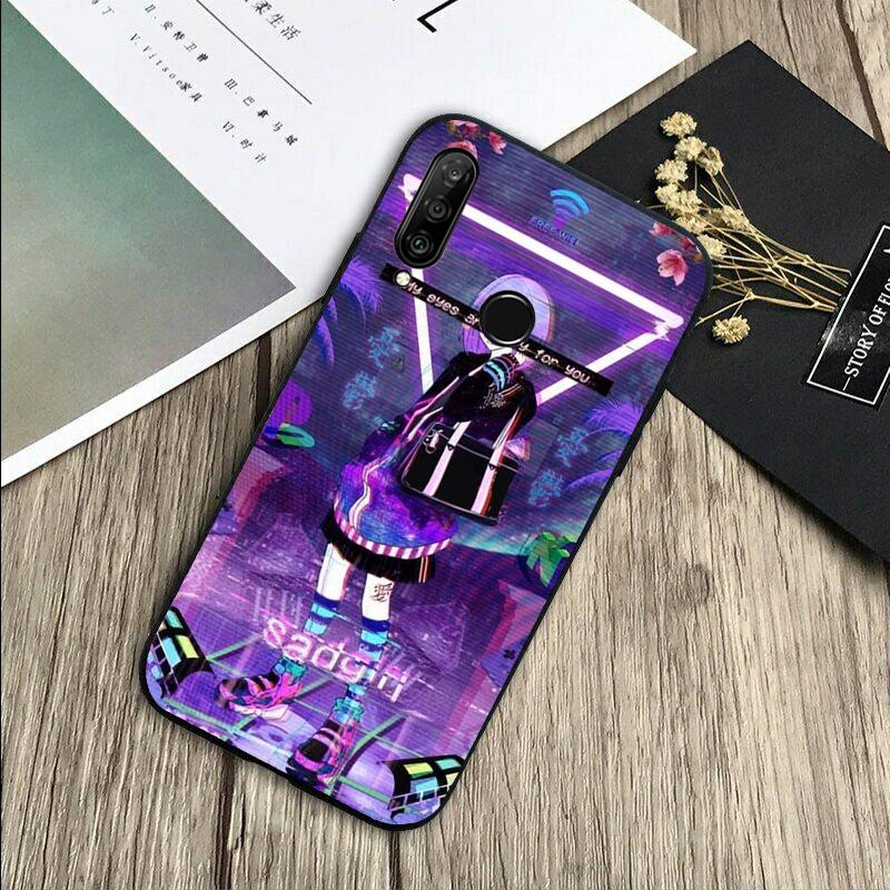 

Vaporwave Glitch Anime For Huawei Nova Y72 Y73 Y90 Y70 Y60 Y91 Y61 12s 12i 11i 8i 9 10 SE P40 Lite P60 P30 Pro Case Huawei Nova 8i
