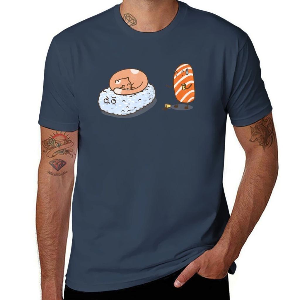 Sushi Cat Tshirt Lightweight Casual Summer Tshirt