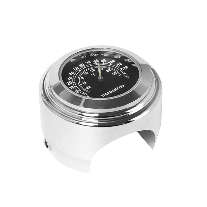 Waterproof Motorcycle Motorbike Clock/ Thermometer Thermo Fit For 7/8" or 1" Handle Bar Harley Honda Yamaha Suzuki Kawasaki