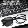 Classic Round Frame Photochromic Presbyopia Glasses Personality Women And Men Ultra Light Comfortable Anti-Blue Light Eyeglasses