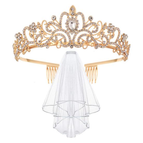 Bachelorette Party Accessories Set Rhinestone Crown Bride to Be Sash Veil Bridal Shower Decoration for Bachelorette Night Party Supplies