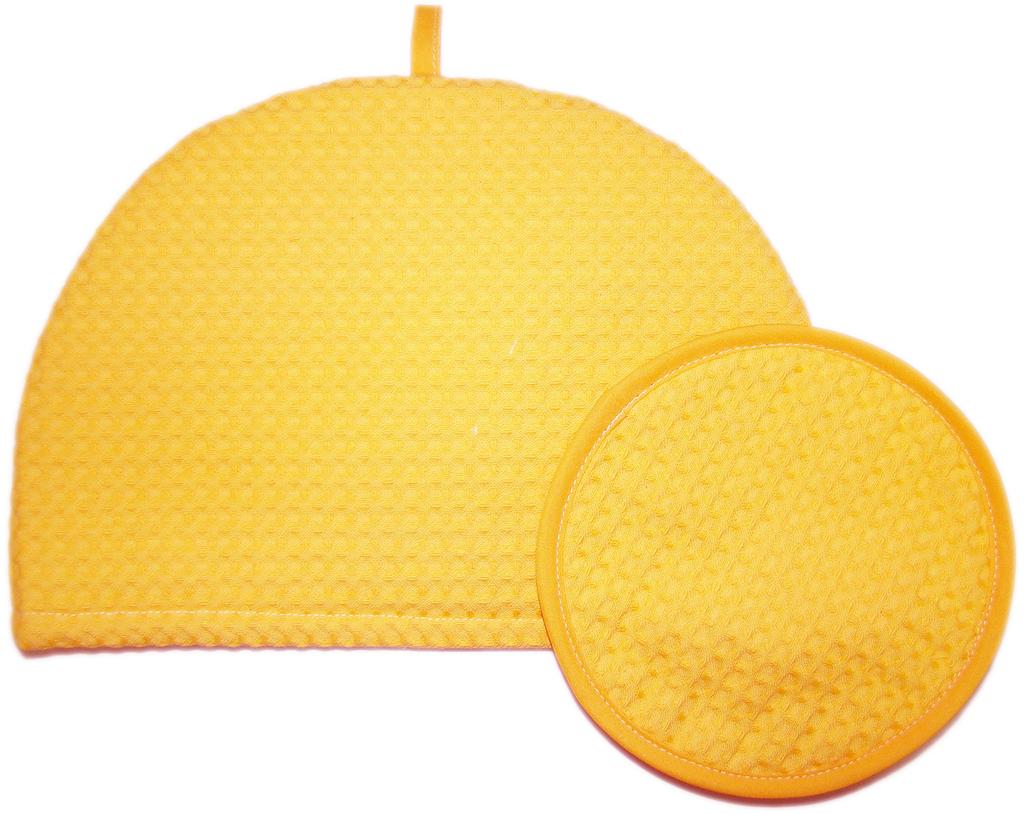 Santens Rossini Cream Tea Cozy & Pot Mat Set (Made with Belgian Waffle Cloth)