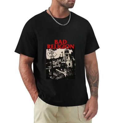 BAD RELIGION Camiseta Retro Punk Rock Banda Estampado de Patrón Harajuku Streetwear Estampado de Verano 100% Algodón Puro Manga Corta