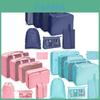 Reise-Organizer-Taschen-Set aus Polyesterstoff zum Packen von Kleidung und Toilettenartikeln