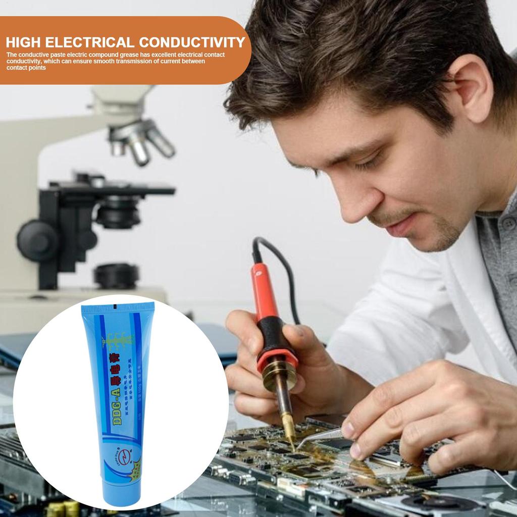 100g Grasa Conductiva Grasa Dieléctrica Automotriz Lubricante para Electrónica Para Aplicaciones Eléctricas y Automotrices