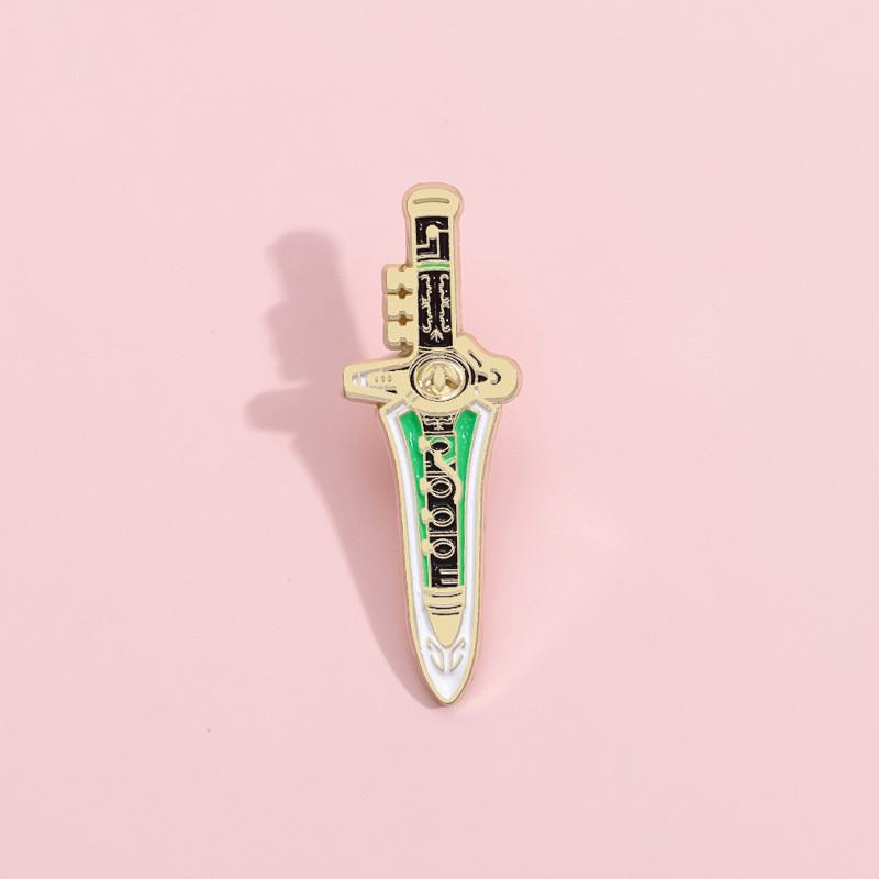 Cartoon Modern Dragon Dagger Brooch Vibrant Alloy Pin Dynamic Decorative Wear Everyone For