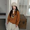 Kids Girls Casual Cartoon Print Thick Pullover Hoodless Sweatshirt Top