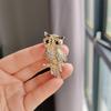 Unique and Exquisite Owl Full Diamond Brooch, Corsage Suit Clothing Pin, Hot-selling Jewelry