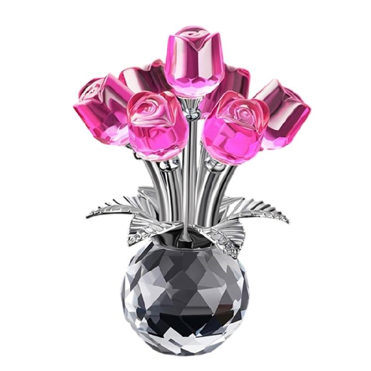 

Artistic Glass Flower Arrangement Glass Rose Decors Adds Elegant To Your Room Great For Lover And Friend