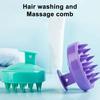 Shampoo Brush Ergonomic Handle Soft Silicone Scalp Scrubber Stimulates Scalp Acupoints Promotes Blood Circulation Spa Scalp Massager Brush